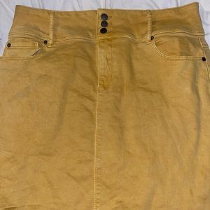 Mustard yellow Jean skirt